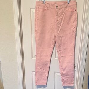 St. John’s Bay Skinny Leg Jeans Pink Size 14